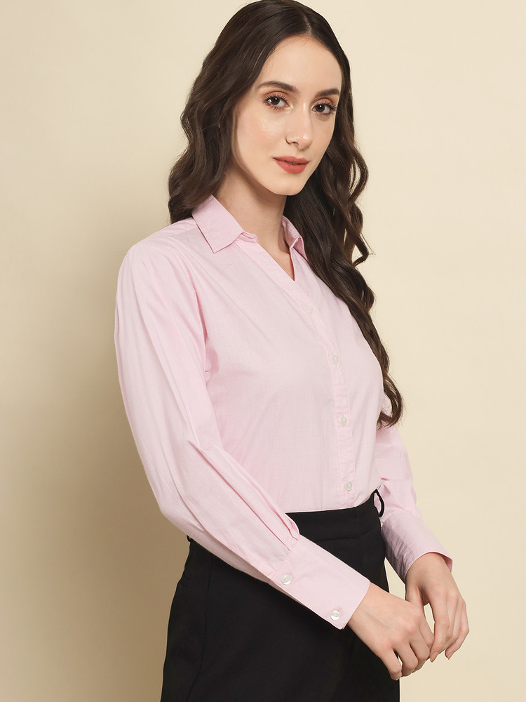 formal pink shirt women